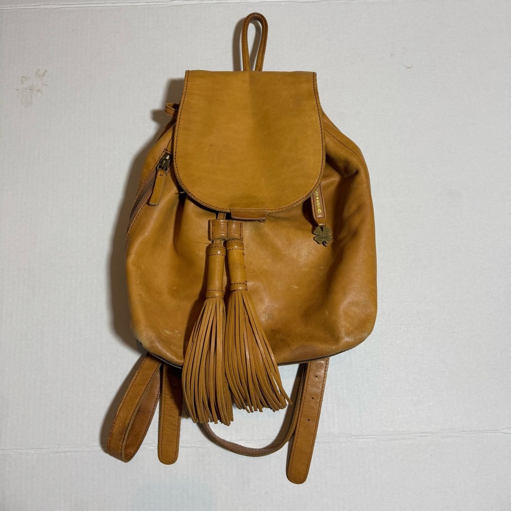 Lucky Brand 🍀 Tan Leather Backpack